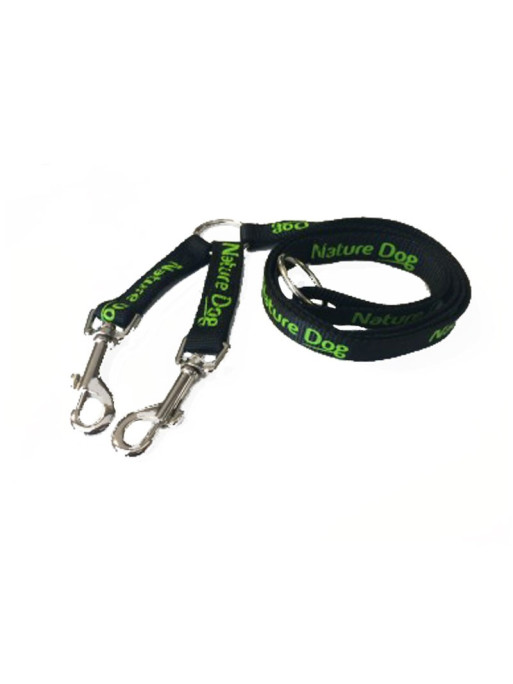 Laisse double coupleur naturedog