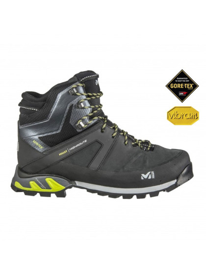 Chaussures High Route GTX Millet Black / Acide Green