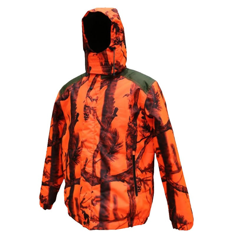 Adorel Veste Garçon Camouflage Imperméable Et Doublée – Coupe-Vent Chaud Rouge 10-11 Ans (Taille 150), Capuche Amovible & Réfléchissante