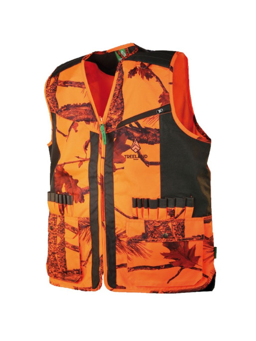 Gilet traque camouflage orange