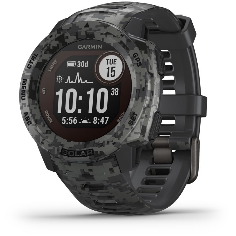 Montre GPS multifonction Garmin Instinct Solar Graphite Camo Montre GPS multifonction Garmin Instinct Solar Graphite Camo