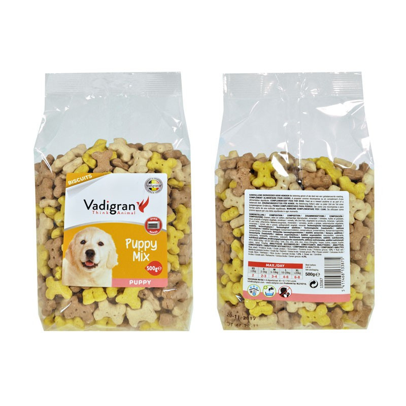 Snack Chien Biscuits Puppy Mix 500g Vadigran