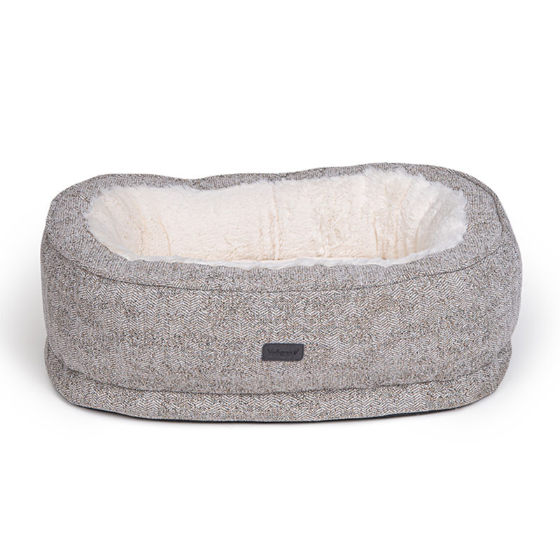 Panier ovale Alys Beige/Blanc Vadigran 70cm Panier ovale Alys Beige/Blanc Vadigran 70cm