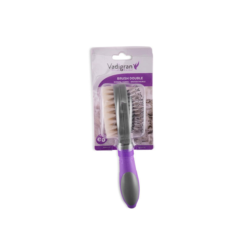 Brosse chat biface avec poils de chèvre Vadigran