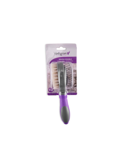 Brosse chat biface avec poils de chèvre Vadigran