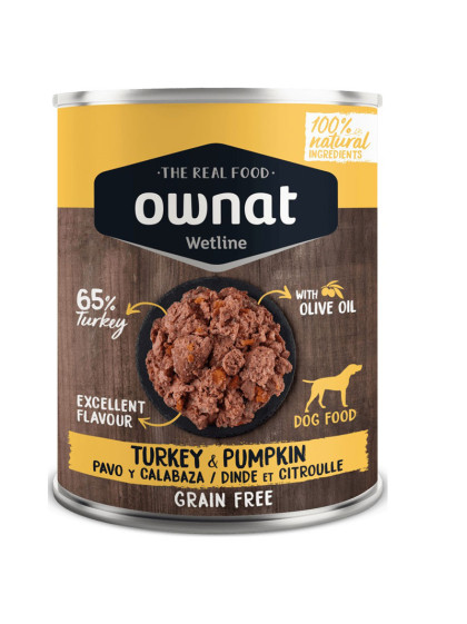 Alimentation humide Ownat Wetline Turkey & Pumpkin