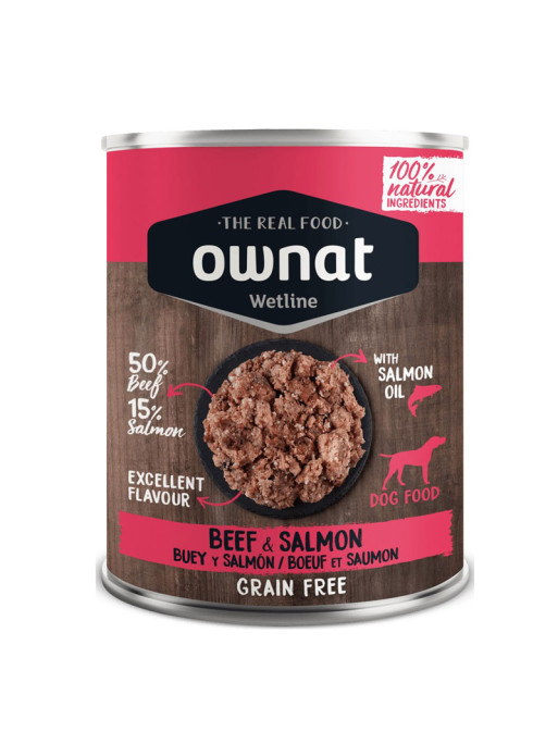 Alimentation humide Ownat Wetline Beef & Salmon