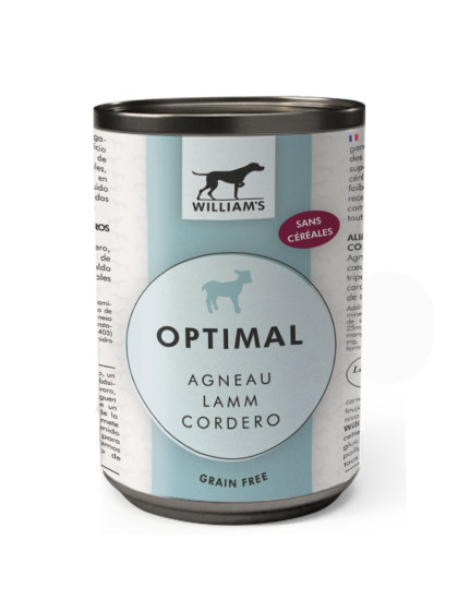 Pâtée William's Optimal à l'agneau 400g