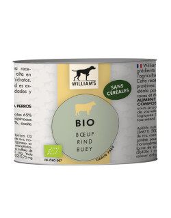 Pâtée Bio William's au Bœuf 200g
