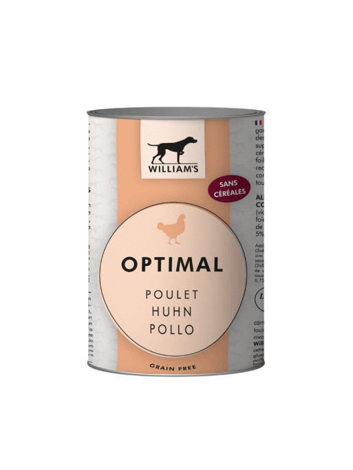 Pâtée William's Optimal au poulet 400g