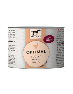 Pâtée William's Optimal au poulet 200g