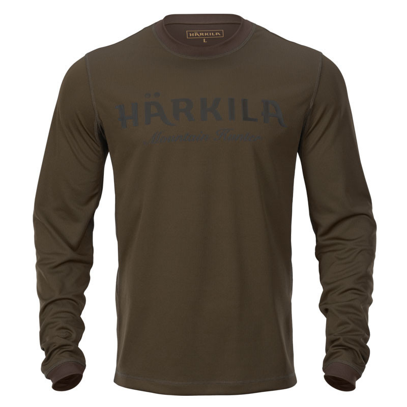 T-Shirt Mountain Hunter Härkila Manches Longues Vert