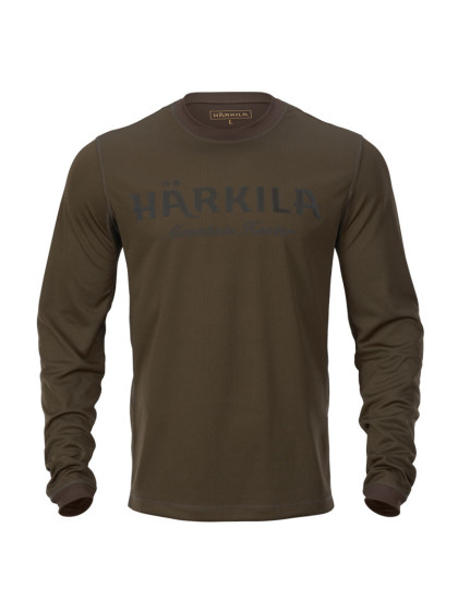 T-Shirt Mountain Hunter Härkila Manches Longues Vert