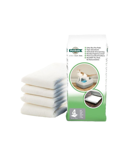 Lot 4 tapis absorbants pour bac crystal Petsafe