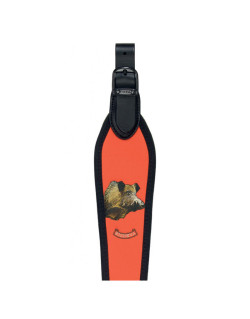 Bretelle carabine avec sanglier Riserva orange fluo