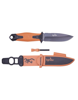 Couteau Ignite fixe noir / orange