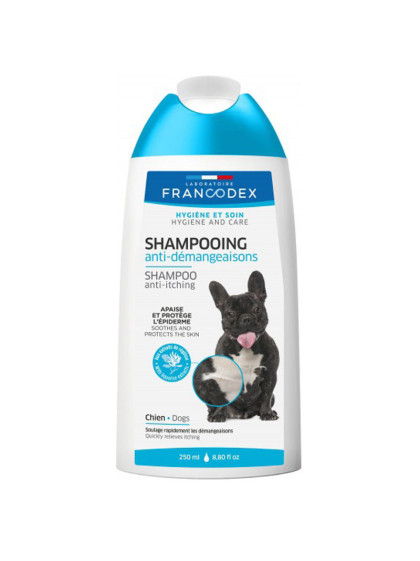 Shampoing anti-démangeaisons pour chiens 250ml Francodex