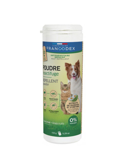 Poudre Insectifuge pour Chiens et Chats Francodex