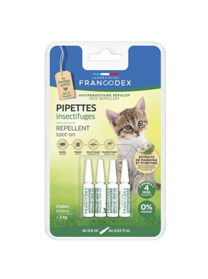 Pipettes Insectifuges pour Chatons Francodex