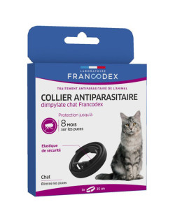 Collier antiparasitaire dimpylate pour chats Francodex