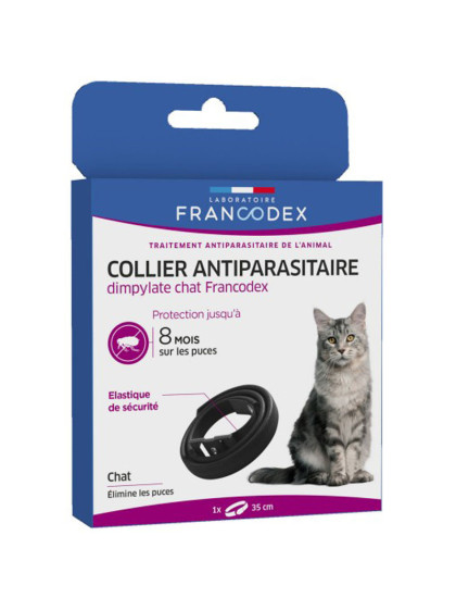 Collier antiparasitaire dimpylate pour chats Francodex
