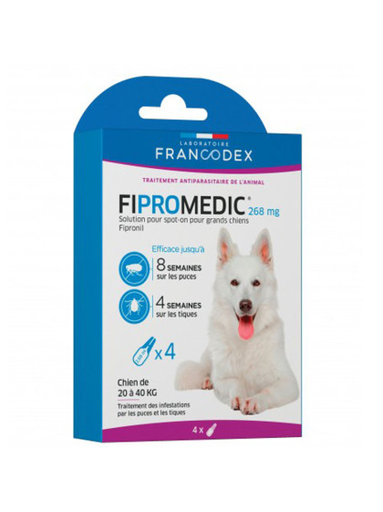 Antiparasitaire Fipromedic 268mg grands chiens Francodex