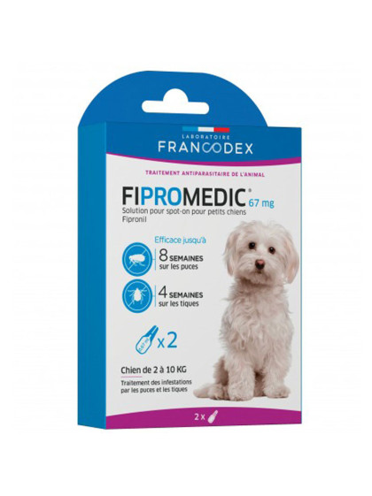 Antiparasitaire Fipromedic 67mg pour petits chiens Francodex