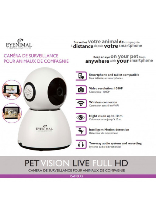 Caméra surveillance Eyenimal Pet Vision Live HD Num'axes