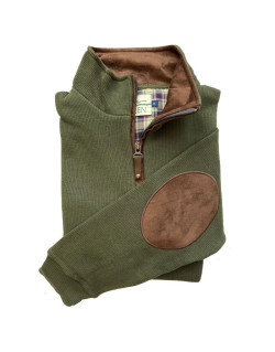 Sweat Col zippé Bronze Lovergreen