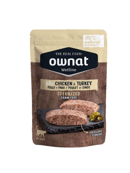aliment humide pour chat  Veal & Turkey Ownat