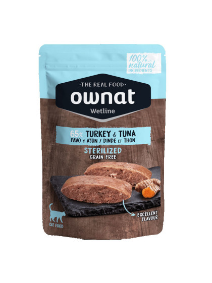 Aliment humide pour chat Turkey & Tuna Ownat