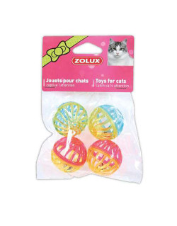 Jouet 4 Sphères Grelots pour chat Zolux