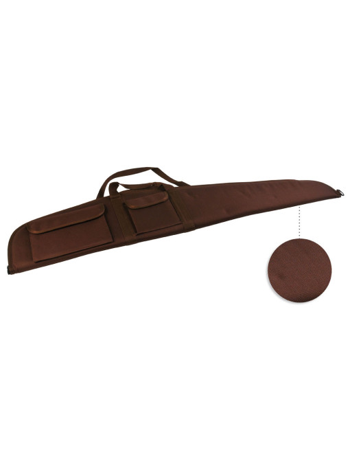 Etui carabine toile Marron 2 poches long 120 cm