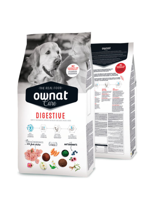 Croquettes sans gluten Ownat Care Digestive 10kg