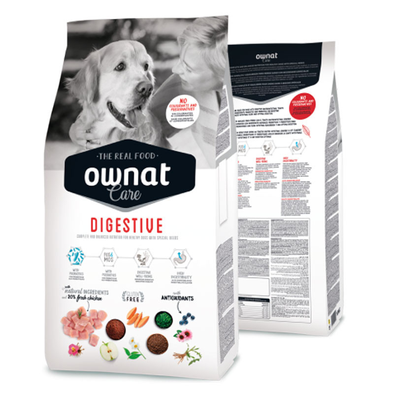 Croquettes sans gluten Ownat Care Digestive 10kg
