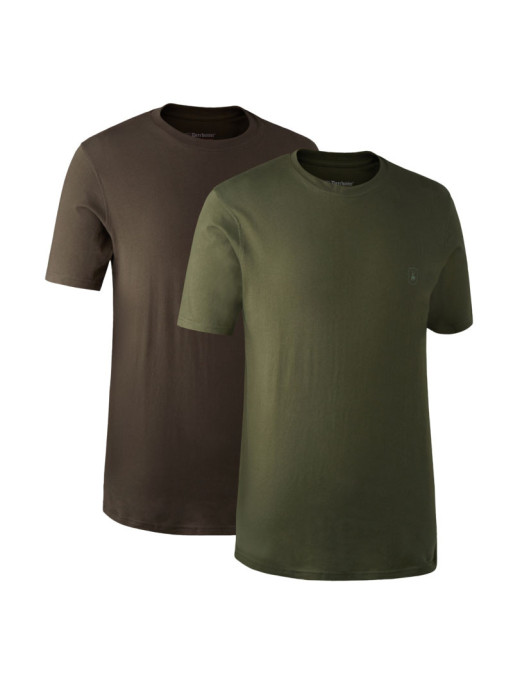 Pack 2 tee-shirts unis blason Deerhunter