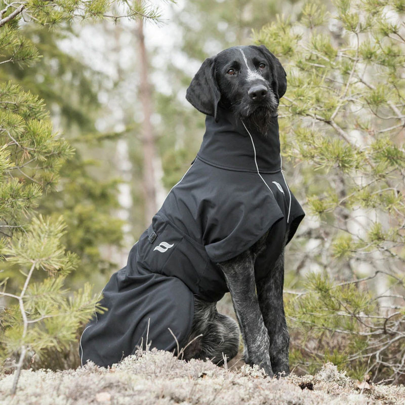 Manteau chien Nella Back On Track noir ambiance