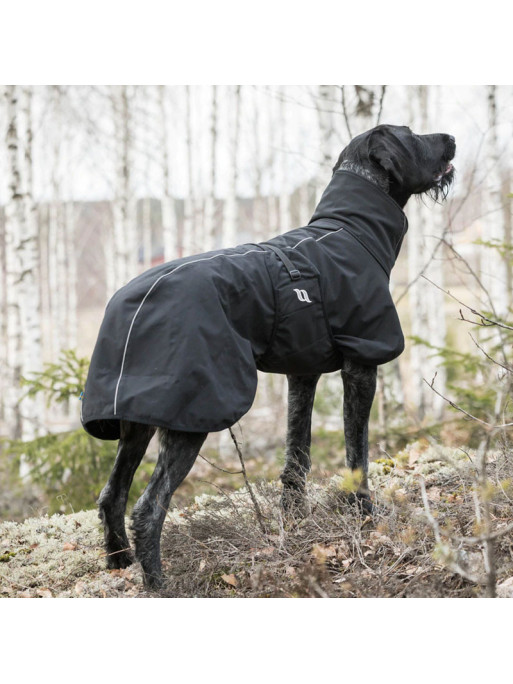 Manteau chien Nella Back On Track noir ambiance dos