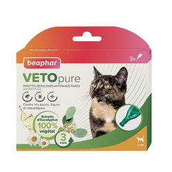 Pipettes répulsives antiparasitaires chat Vetopure Beaphar 1