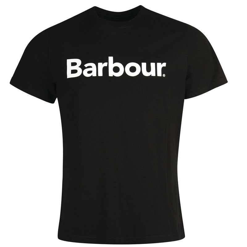 T-shirt Logo Tee Barbour noir