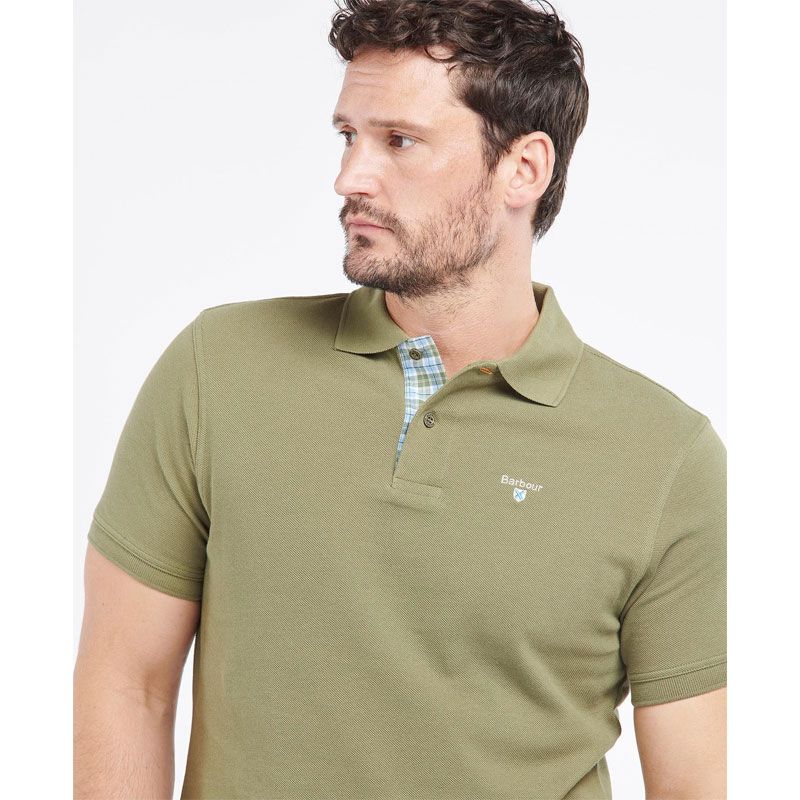 T-shirt tartan piqué Barbour