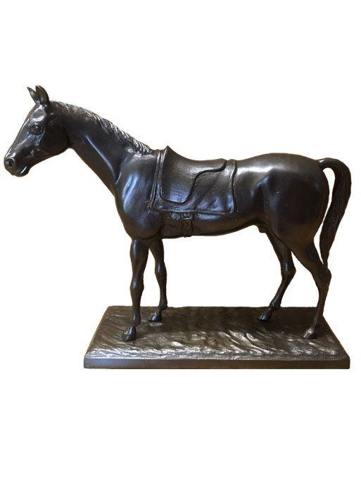 Statuette bronze cheval sellé