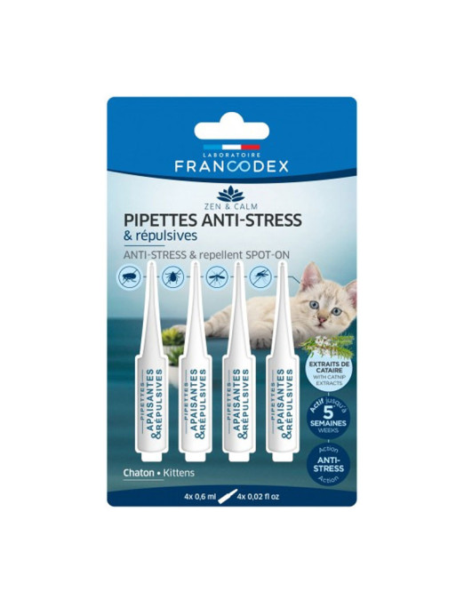 Pipettes répulsives et anti-stress chats Francodex