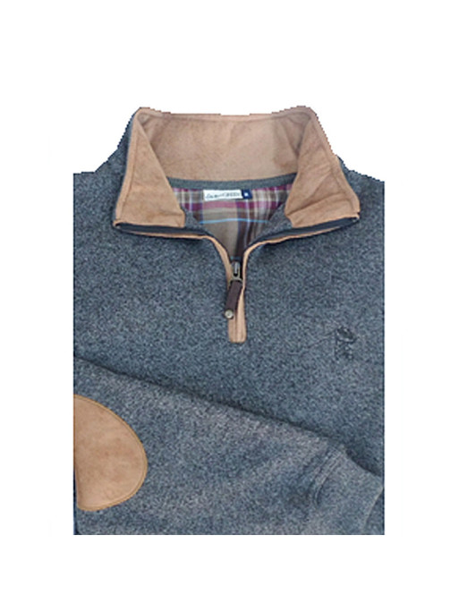 Sweat col zippé + coudes Lovergreen Sweat col zippé + coudes Lovergreen