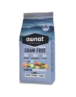 Croquettes pour chien Grain Free Prime Senior Chicken & Turkey Ownat 14 kg