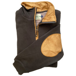 Sweat col zippé Chocolat Lovergreen