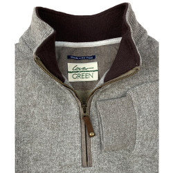 Sweat col zippé laine Chataigne Lovergreen