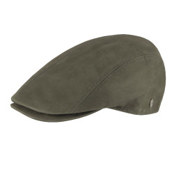 Béret casquette cuir ciré Lovergreen