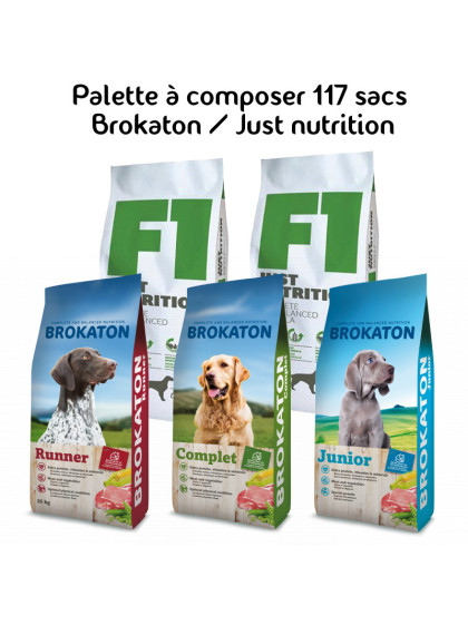 Palette à composer 117 sacs Brokaton/ Just Nutrition