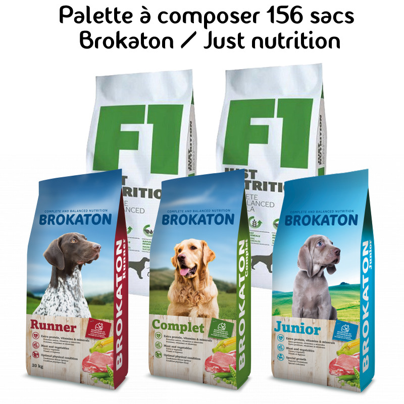 Palette à composer 156 sacs Brokaton/ Just Nutrition